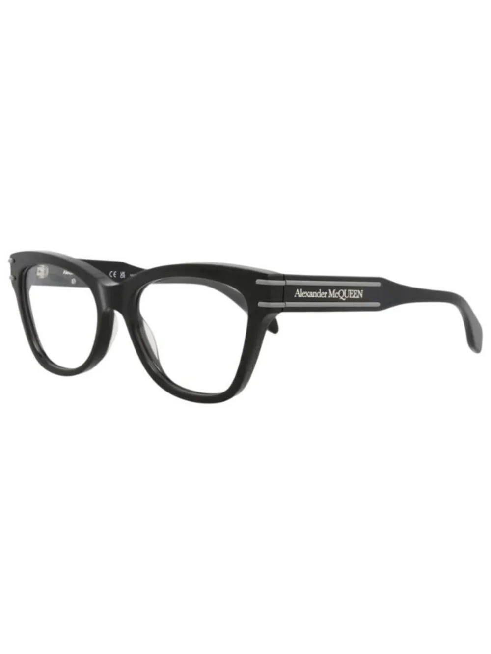 New Alexander McQueen Womens Cat Eye Black Black Transparent Fashion Designer Ey